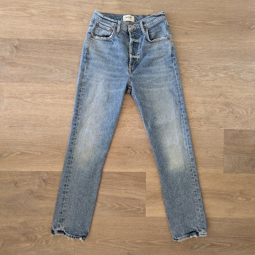 Agolde tapered light blue jeans, size 24